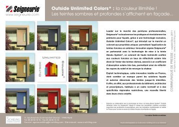 Outside Unlimited Colors* : la couleur illimitÃ©e ! Les teintes sombres ...