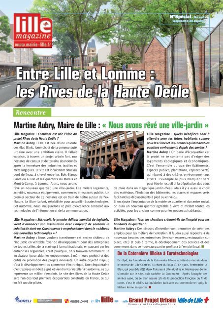 Entre Lille et Lomme : les Rives de la Haute DeÃ»le - Ville de Lille