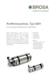 Kraftmessachse, Typ 0201 - Brosa AG