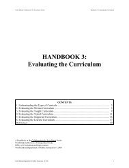 Sample Scope and Sequence Chart - ND Curriculum Initiative