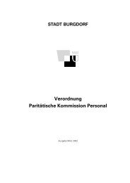 Verordnung ParitÃ¤tische Kommission Personal - Burgdorf