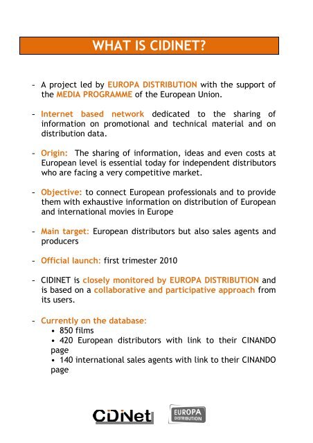 what is cidinet? - Europa Distribution