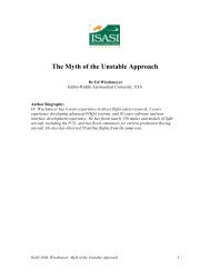 The Myth of the Unstable Approach - ASASI