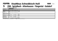 Fahrplan Sonntag GÃ¼ltig ab 18.07.2013 - Stadtbus SchwÃ¤bisch Hall