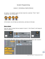 Scratch Programming Lesson 2 Animating a Sprite ... - ScratchEd