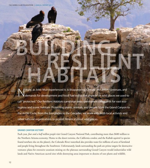 The Sierra Club Foundation Annual Report 2011