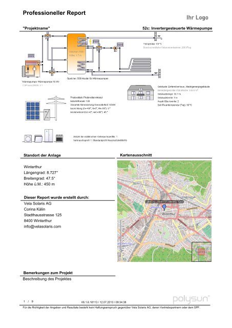 Professioneller Report - Vela Solaris AG