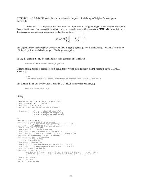 E-plane split-block compo