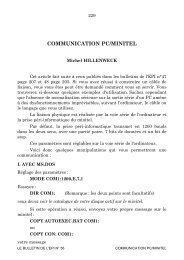 COMMUNICATION PC/MINITEL - Archive-EduTice