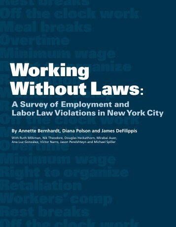 Working Without Laws: A Survey of Employment and Labor Law