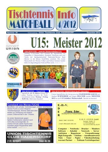 Matchball 4.2012 - tischtennis-hadersdorf.at