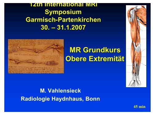 MRI Symposium Garmisch 1/07 obere Extremität