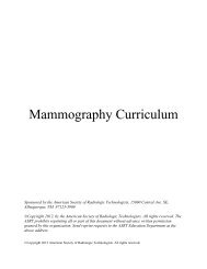Mammography Curriculum - American Society of Radiologic ...