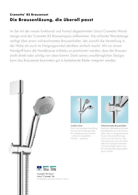 Croma® 100 / Crometta® 85 - Hansgrohe