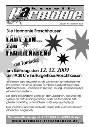 Harmonie „Weihnachts-Chor“ - Harmonie Froschhausen eV