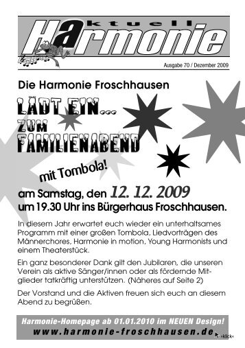 Harmonie „Weihnachts-Chor“ - Harmonie Froschhausen eV