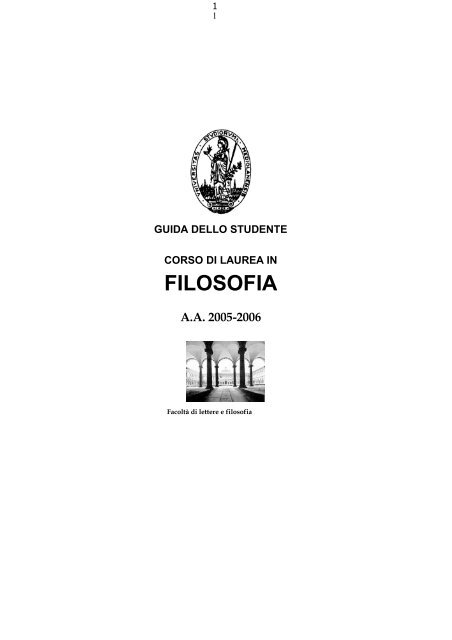 Dipartimento di Filosofia - UniversitÃ degli Studi di Milano
