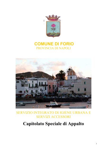 Capitolato speciale d'appalto - Comune di Forio