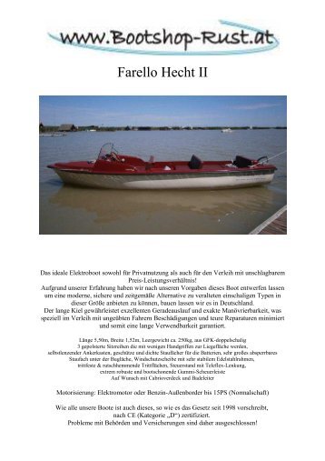 Farello Hecht II - Bootshop Rust