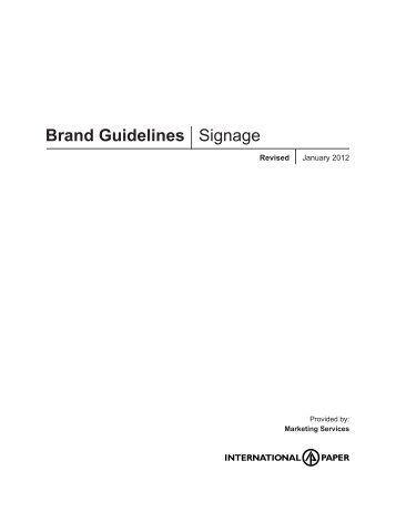 Brand Guidelines Signage - International Paper