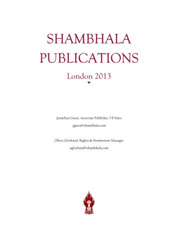 SHAMBHALA PUBLICATIONS - anthea