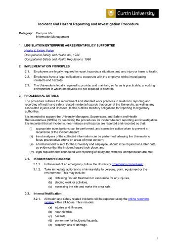 incident incident report policy
