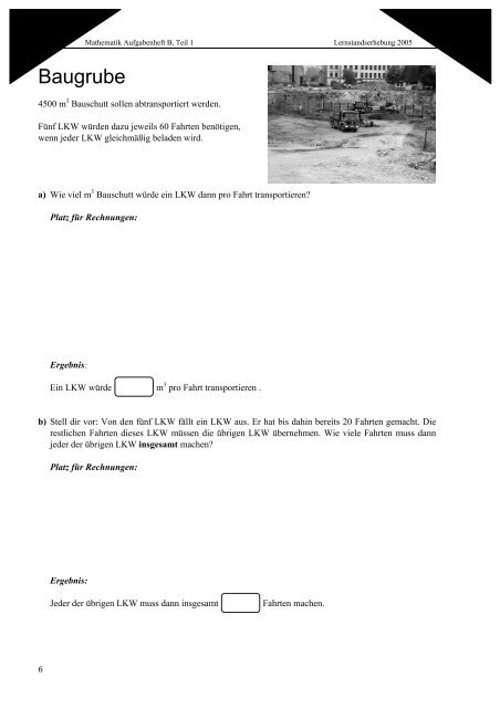 Aufgabenheft Testteil - Standardsicherung NRW