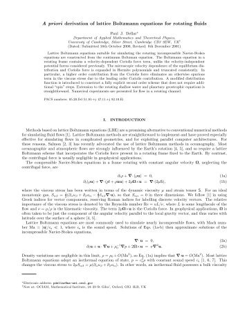 On the GE Lattice Boltzmann Problem - SERC