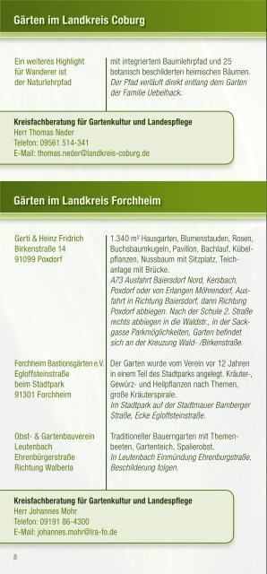 Tag der offenen Gartentür - Amt für Ernährung, Landwirtschaft und ...