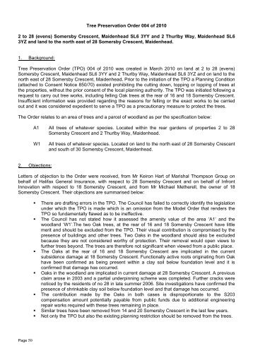 Tree Preservation Order 004 of 2010 2 to 28 (evens) Somersby ...