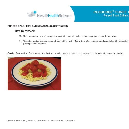 Spaghetti and Meatballs - Dysphagia-Diet