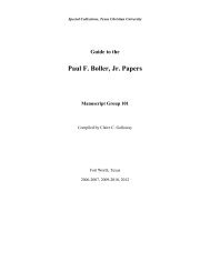 Paul F. Boller, Jr. Papers - TCU Library - Texas Christian University