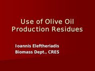 Use of Olive Oil Production Residues