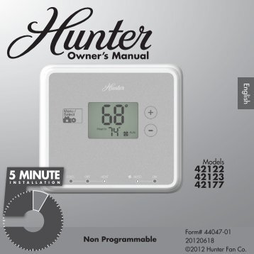 Owner's Manual - Hunter Fan