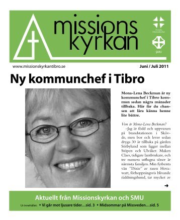 Ny kommunchef i Tibro Aktuellt frÃ¥n Missionskyrkan och SMU