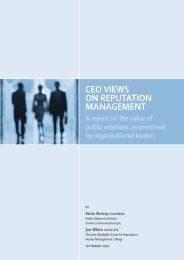 CEO views on reputation management - Chime Communications