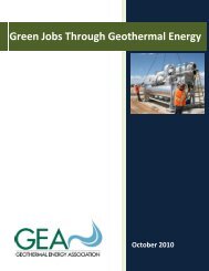 Green Jobs through Geothermal Development - Geothermal Energy ...