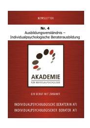 Individualpsychologische Beraterausbildung nach Theo ...