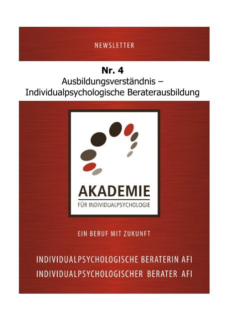 Individualpsychologische Beraterausbildung nach Theo ...