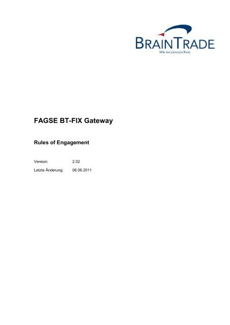 FAGSE BT-FIX Gateway - Xontro.de