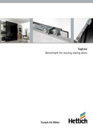 TopLine Benchmark for moving sliding doors - Hettich TopLine