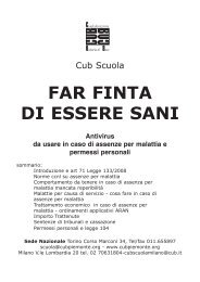 FAR FINTA DI ESSERE SANI - CUB Piemonte