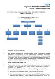 The Governing Body - NHS Heywood, Middleton and Rochdale