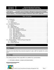 Standard Operating Procedures Emergency Operations Center