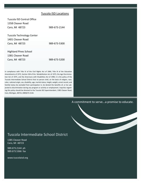 Annual Ed Report - Tuscola Intermediate School District