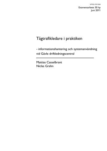 TÃ¥gtrafikledare i praktiken - DiVA
