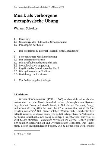 Musik als verborgene metaphysische Übung - Harmonik.de