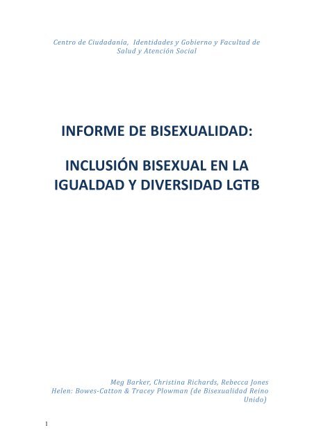 INFORME DE BISEXUALIDAD: INCLUSIÃN BISEXUAL EN ... - Xega