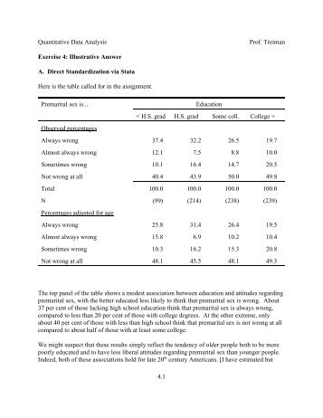 4.1 Quantitative Data Analysis Prof. Treiman Exercise 4: Illustrative ...