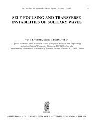 self-focusing and transverse instabilities of solitary waves